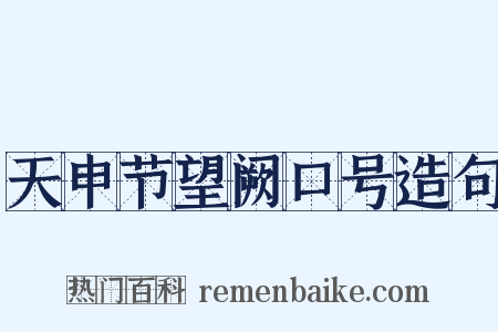 天申节望阙口号造句是什么意思的图片